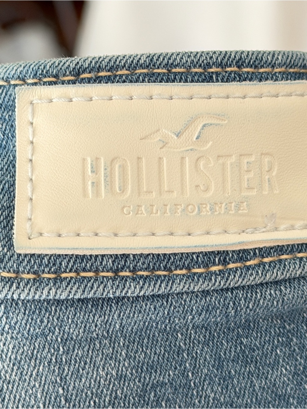 Hollister Two Tone Flare Bell Bottom Jeans Light & Dark Wash - Picture 5 of 7